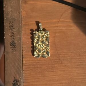 Gold plated nugget pendant